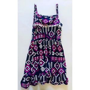 (NWOT) Multi colored girls spaghetti strap dress